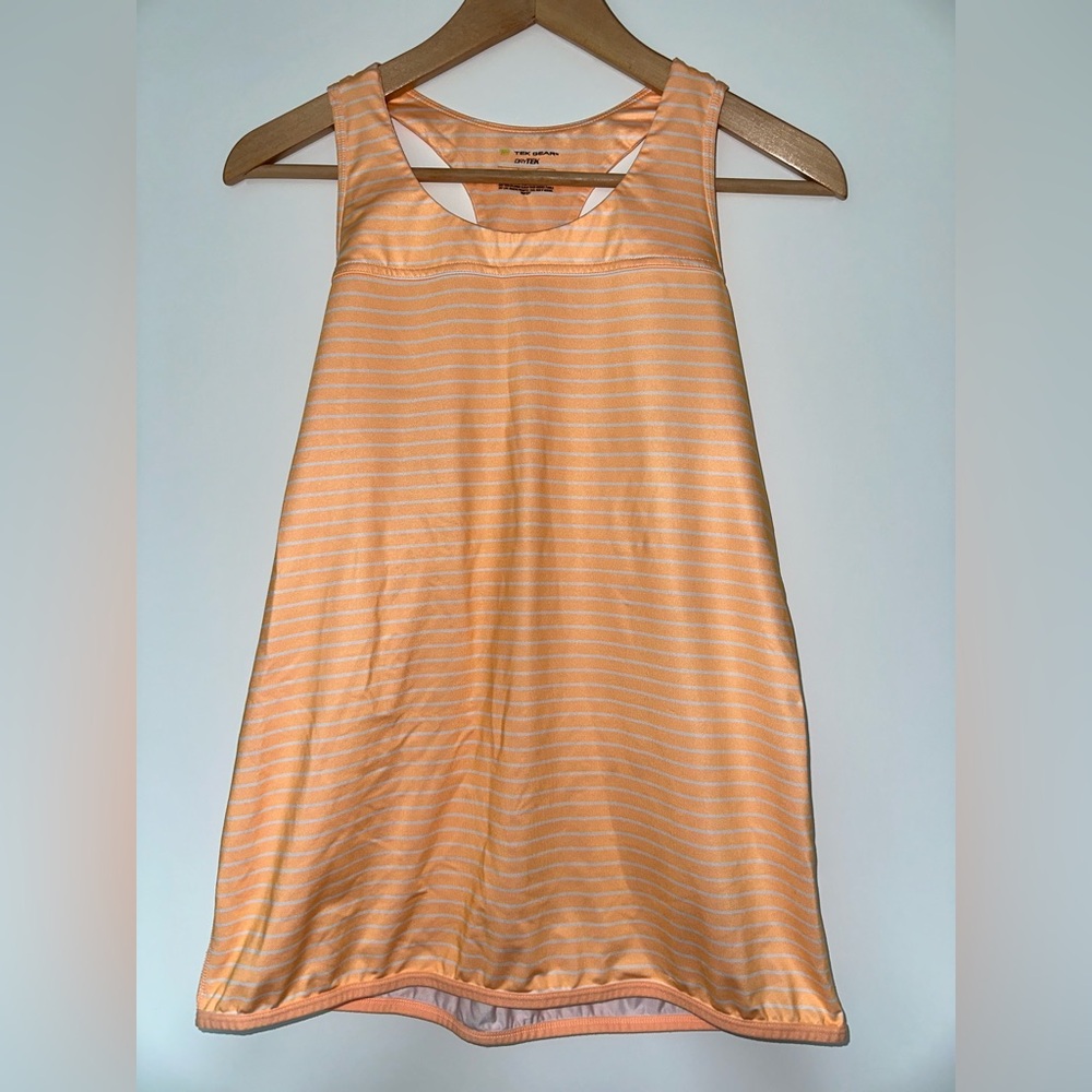 Striped Orange Workout Tank Top